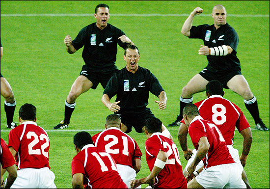 Carlos leads the haka